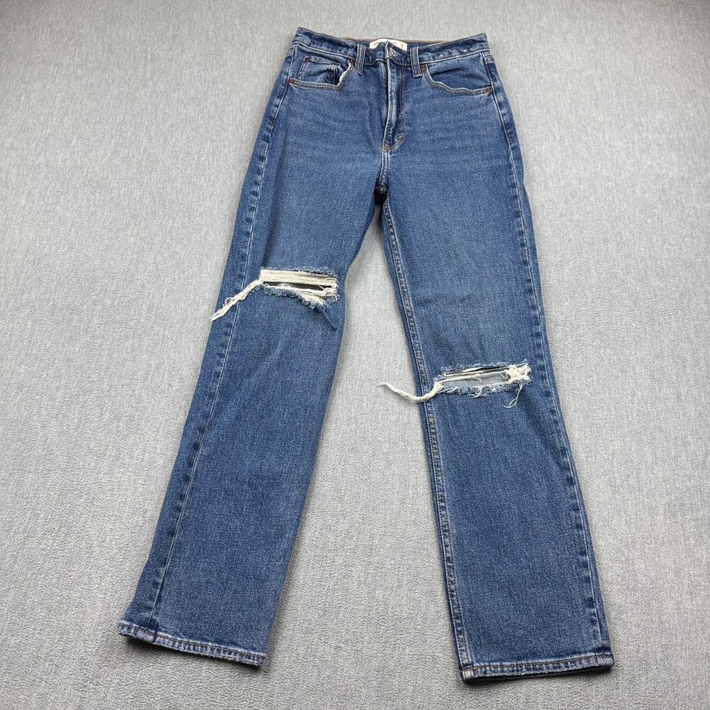 Abercrombie & Fitch Jeans Womens 26X26 Blue Ultra High Rise Ankle Straight Denim